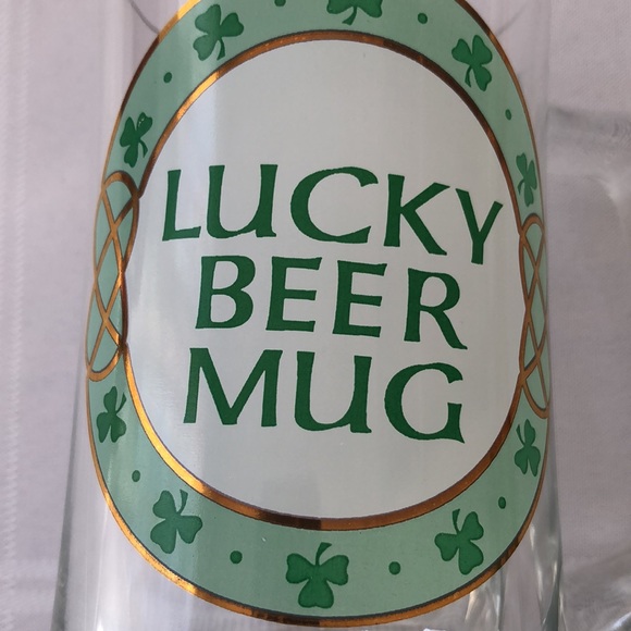 Lucky Beer Mug Irish S. Patrick’s Day Shamrock Mug - Picture 2 of 3